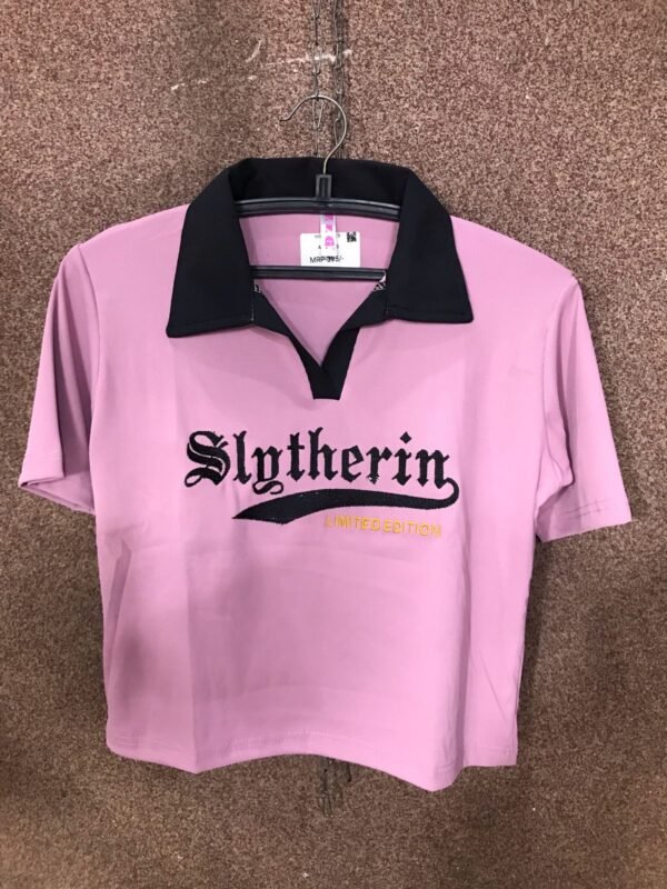 Stylish Crop Top with Collar – Rib Fabric, Free Size (M to L) | 5 Colors - Image 3
