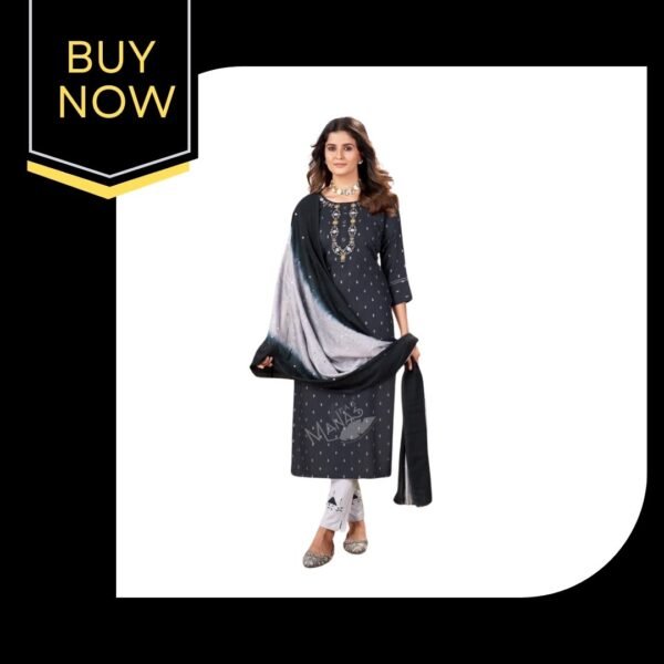 Elegant Long Style Shirt Set with Lycra Palazzo & Heavy Printed Dupatta