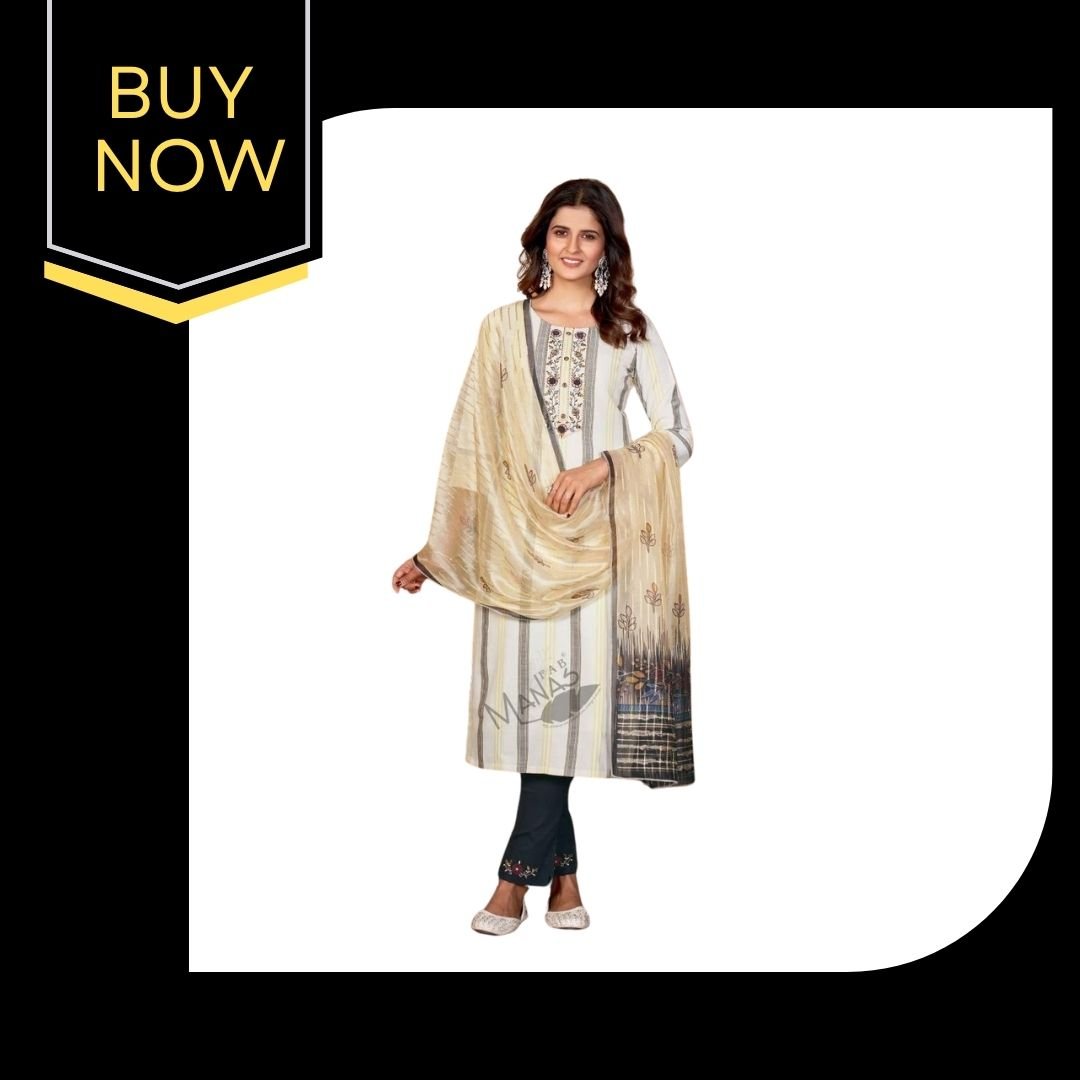 Elegant Long Style Shirt Set with Lycra Palazzo & Heavy Printed Dupatta